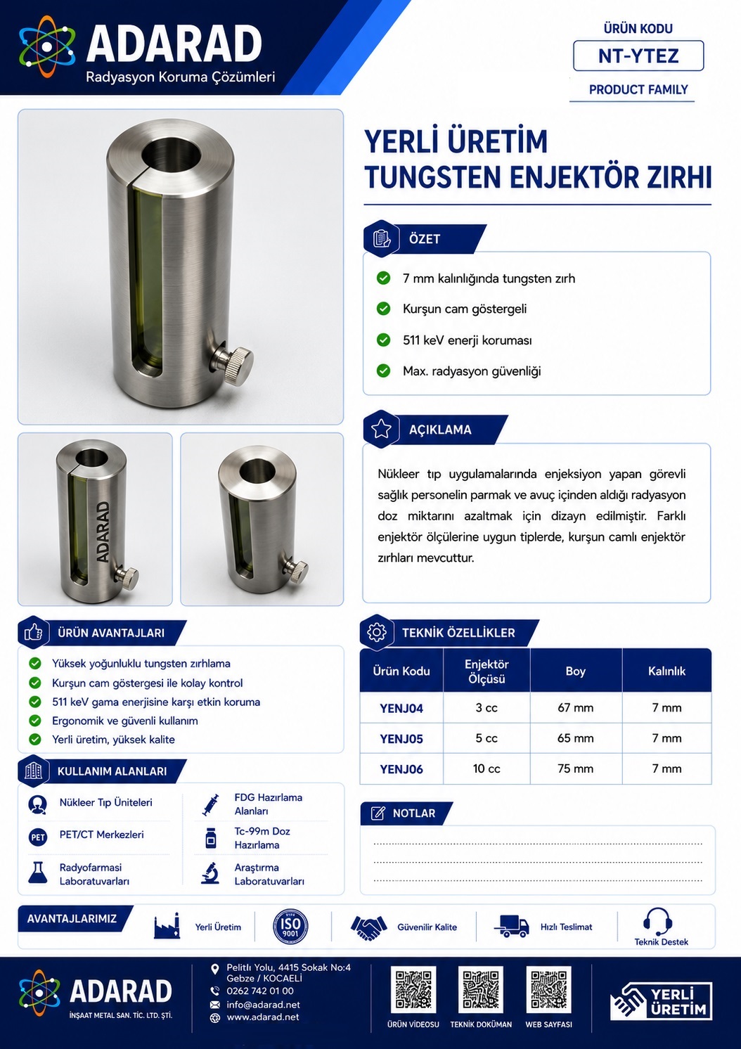 YERLİ TUNGSTEN ENJEKTÖR ZIRHI